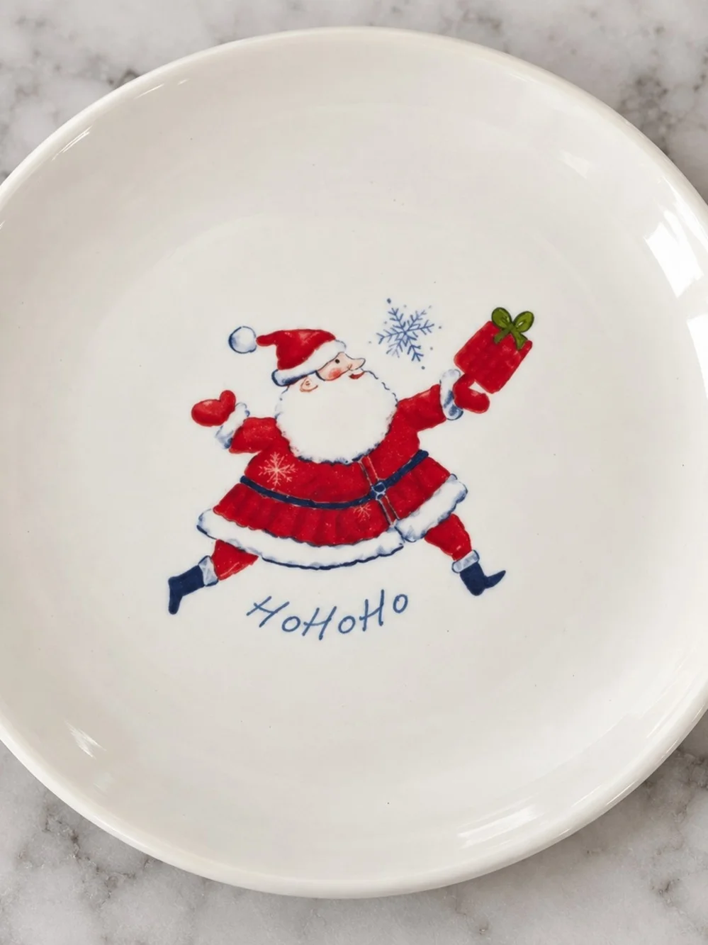 Pier 1 Holiday Appetizer Plates - White with Festive Prints (Set of 4)
